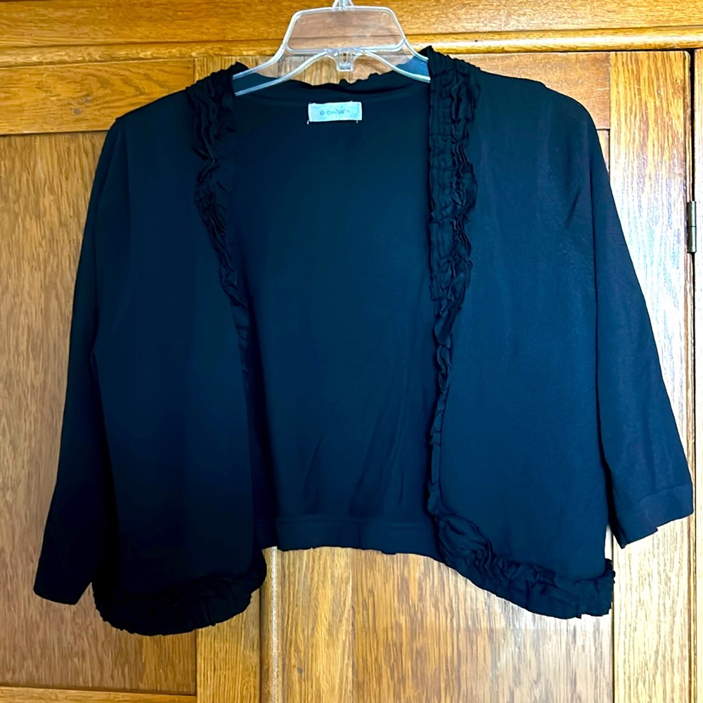 Dressbarn formal dress cover up. Great condition use doe formal occasion black